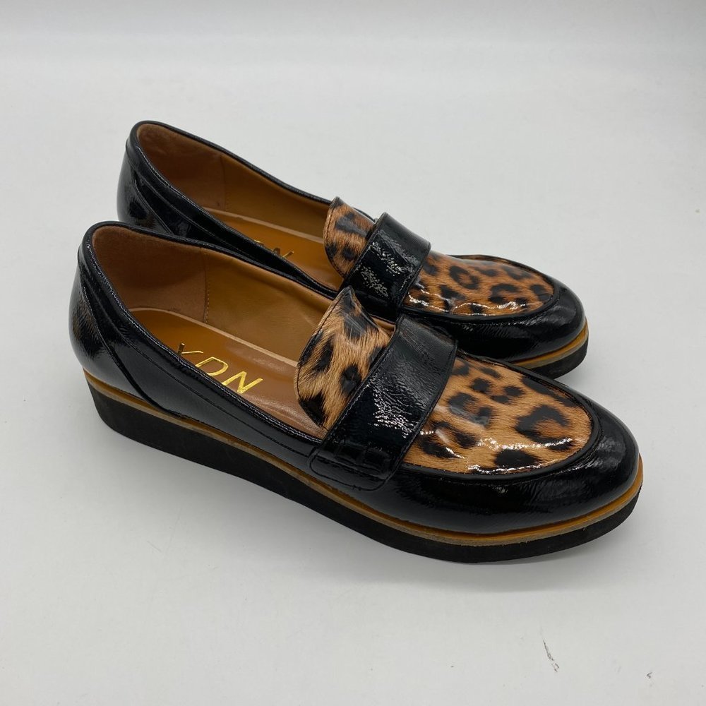 NWOT YDN Leopard and Black patent Leather Loafers (no box) - Picture 4 of 10